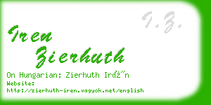 iren zierhuth business card